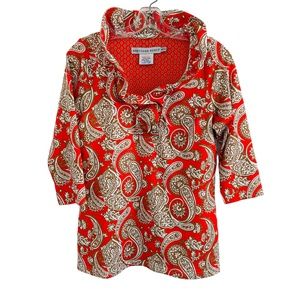 Gretchen Scott Ruffneck Top Size Medium